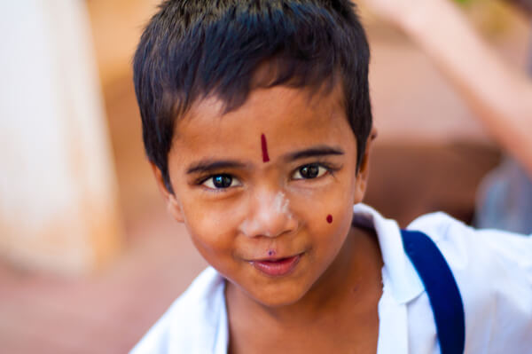 Kinderen in India Gayatri Art School