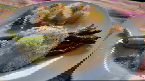 Groene asperges gebakken ei parmezaan_
