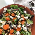 salade met gekarameliseerde wortel