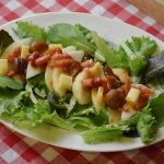 salade met kastanje en peer
