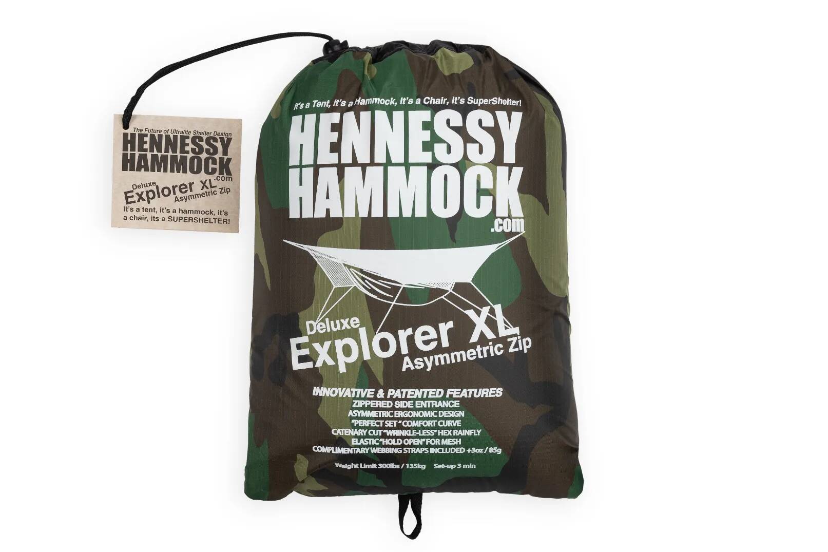 Hennessy Hammock Explorer Deluxe ZIP XL Woodland - Image 5