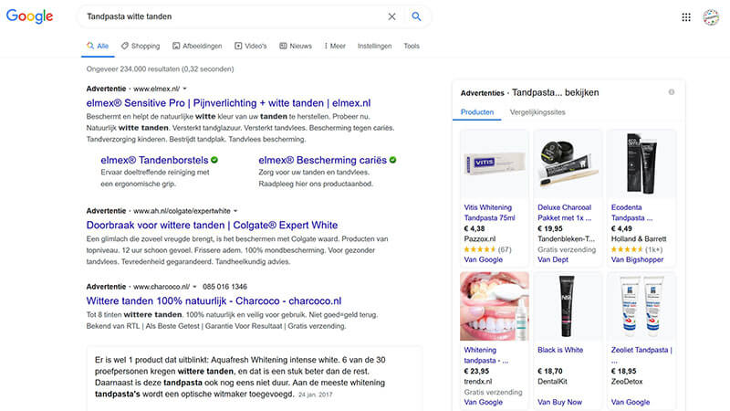 Google shopping campagne