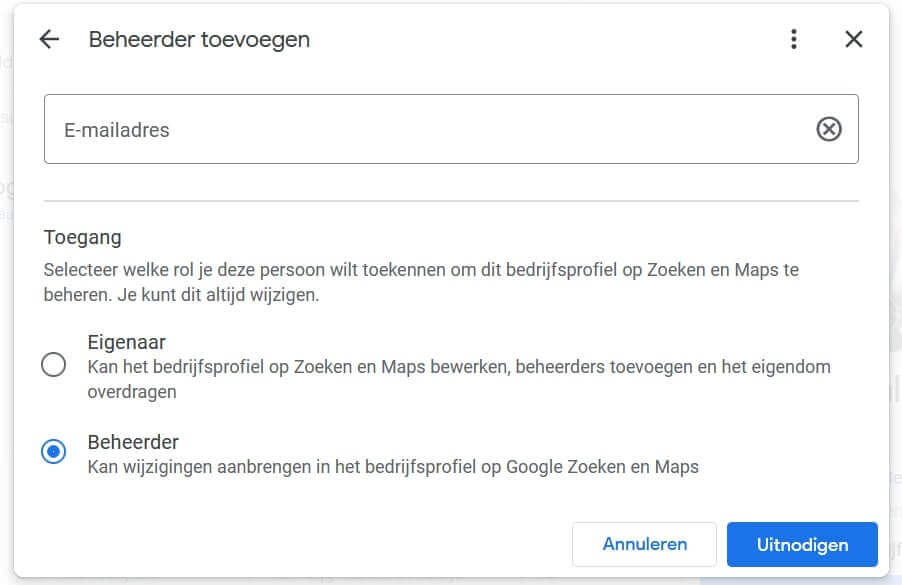 gebruiker toevoegen aan google bedrijfs profiel 4