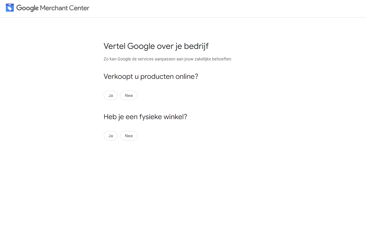 Gebruiker toevoegen aan Google Merchant Center