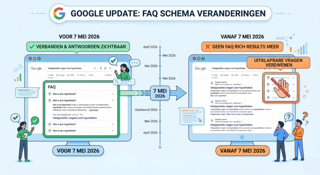 Google stopt met FAQ rich results