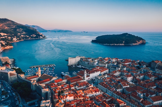 City in Croatia from above